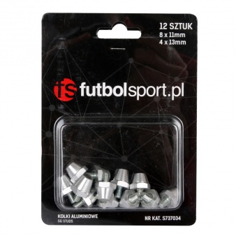 Kołki futbolsport aluminiowe 8x11mm + 4x13mm